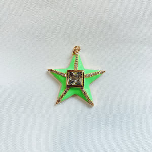 Star enamel pendant