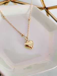 Popup heart gold necklaces