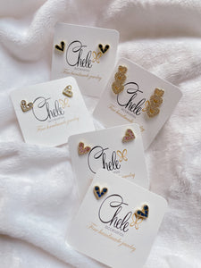 Microzirconia heart earrings