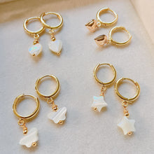 Load image into Gallery viewer, Tiny hoop gold earrings