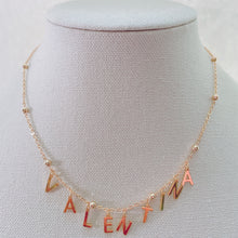 Load image into Gallery viewer, Name gold letter necklace