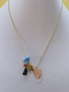 Evil Eye  protection gold necklace