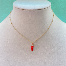 Load image into Gallery viewer, Red chili necklace