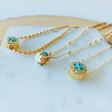 Load image into Gallery viewer, Turquoise &amp; Gold layer necklace