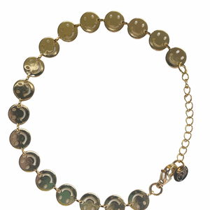 Smiley face enamel  chain bracelets