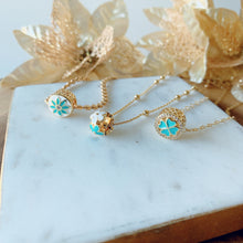 Load image into Gallery viewer, Turquoise &amp; Gold layer necklace