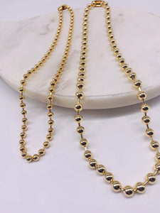 Set ball chain whithe & gold