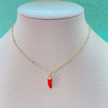 Load image into Gallery viewer, Red chili necklace