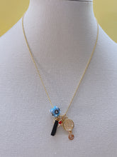 Load image into Gallery viewer, Evil Eye  protection gold necklace