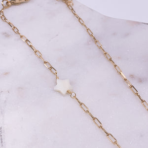 Mother of pearl gold filled necklaces