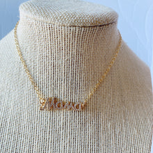 Load image into Gallery viewer, Micropave MAMÁ pendant necklaces