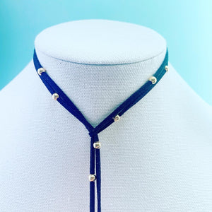 Bohemian leather choker necklace