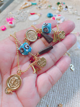 Load image into Gallery viewer, Evil Eye  protection gold necklace