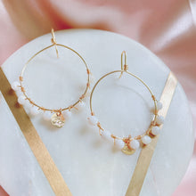 Load image into Gallery viewer, Wire handmade embroidered earrings