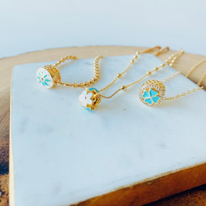 Turquoise & Gold layer necklace