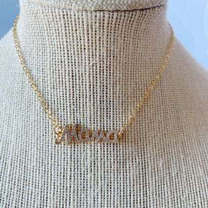 Micropave MAMÁ pendant necklaces