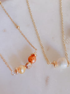 Pearl gold chains necklaces