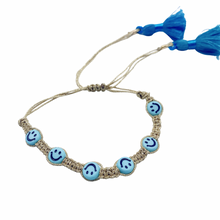 Load image into Gallery viewer, Smiley gold colors macrame bracelets