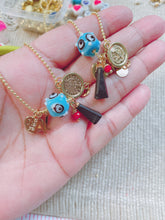 Load image into Gallery viewer, Evil Eye  protection gold necklace
