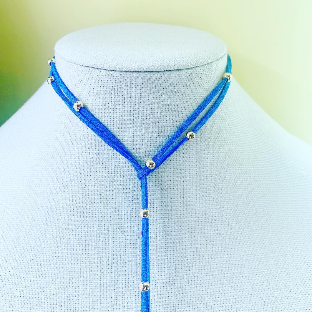Bohemian leather choker necklace