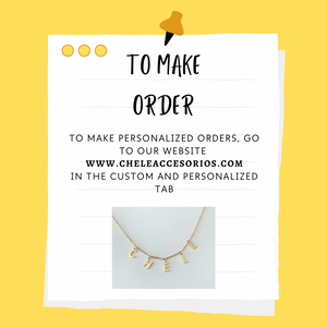 Name gold letter necklace