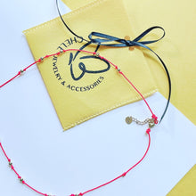 Load image into Gallery viewer, Red string  pearl necklace