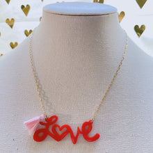Load image into Gallery viewer, Love Valentine’s acrylic necklaces