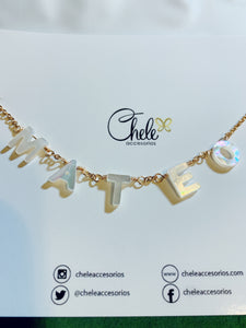 Shell name  or initial necklace - Cheleaccesorios